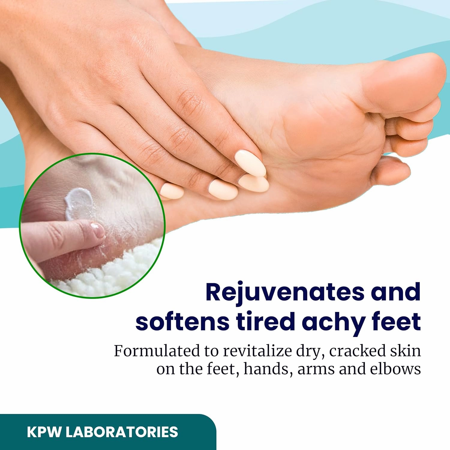 KPW Laboratories Renew Foot Cream for Dry Cracked Heels 2-Pack All-Natural Foot Care for Women & Men, Revitalizing Diabetic Foot Cream, Hydrating Foot Lotion for Dry Feet - Promotes Better Circulation