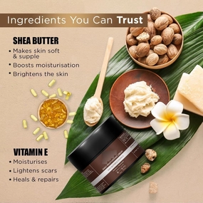 KRINAL Non-Sticky Daily Moisturizing Cream for Dry Skin | Moisturizes & Hydrates with Shea Butter, Vitamin E & Coco Butter | Face Moisturizer For Men - 50gm