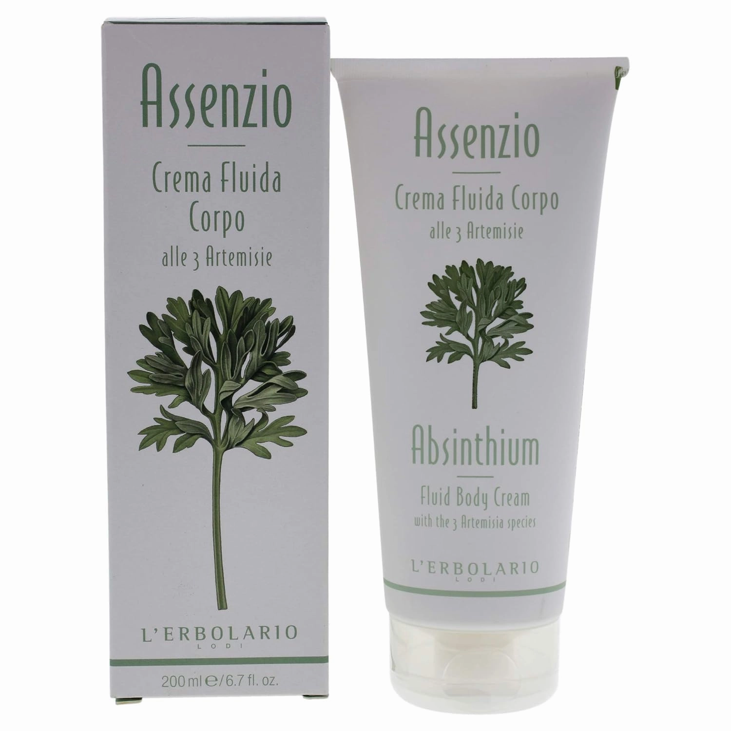 L’Erbolario Body Cream – Moisturizing Body Butter for All Skin Types – Revitalizing and Firming Skin Care with Herbal Notes - Absinthium – 6.7 oz
