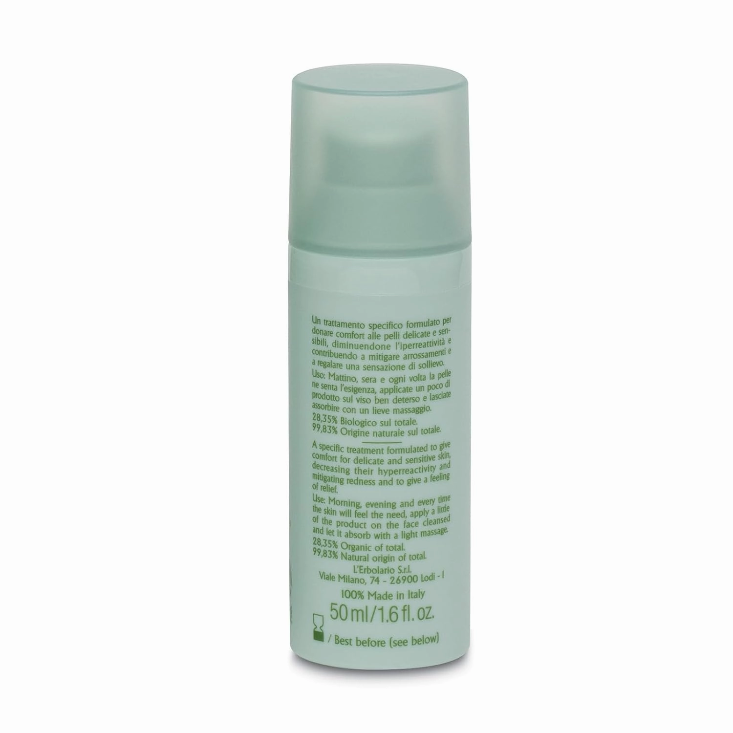 L'Erbolario Delicalma 24 Hour Face Cream – Face Moisturizer for Sensitive and Hyper-Reactive Skin – Facial Moisturizer to Reduce Irritation - 1.6 oz