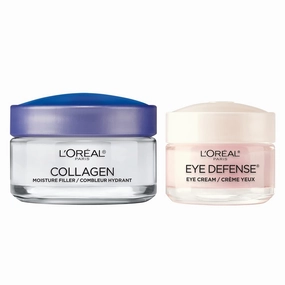 L'Oreal Paris Collagen Face Moisturizer Day and Night Cream, 1.7 oz   Dermo-Expertise Eye Defense Eye Cream, 0.5 oz