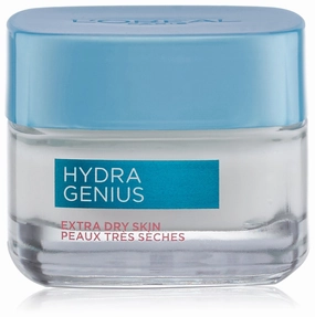 L'Oreal Paris Skincare Hydra Genius Daily Liquid Care Oil-Free Face Moisturizer for Extra Dry Skin, Hyaluronic Acid Moisturizer for Face with Aloe Water and Hyaluronic Acid, 3.04 fl. oz.