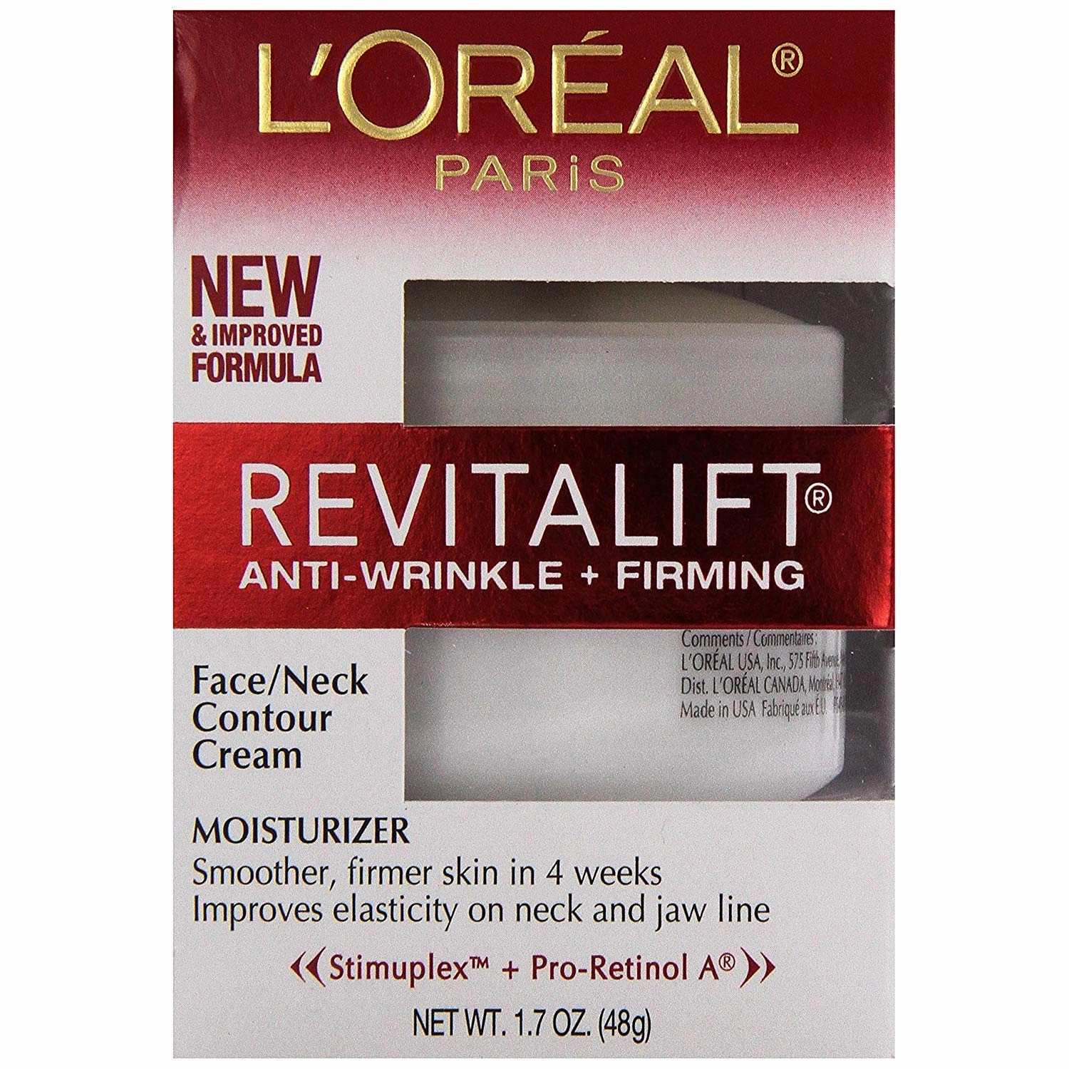 L’Oreal ParisRevitalift Face & Neck Anti-Wrinkle & Firming Moisturizer Day Cream 1.70 oz (Pack of 3)