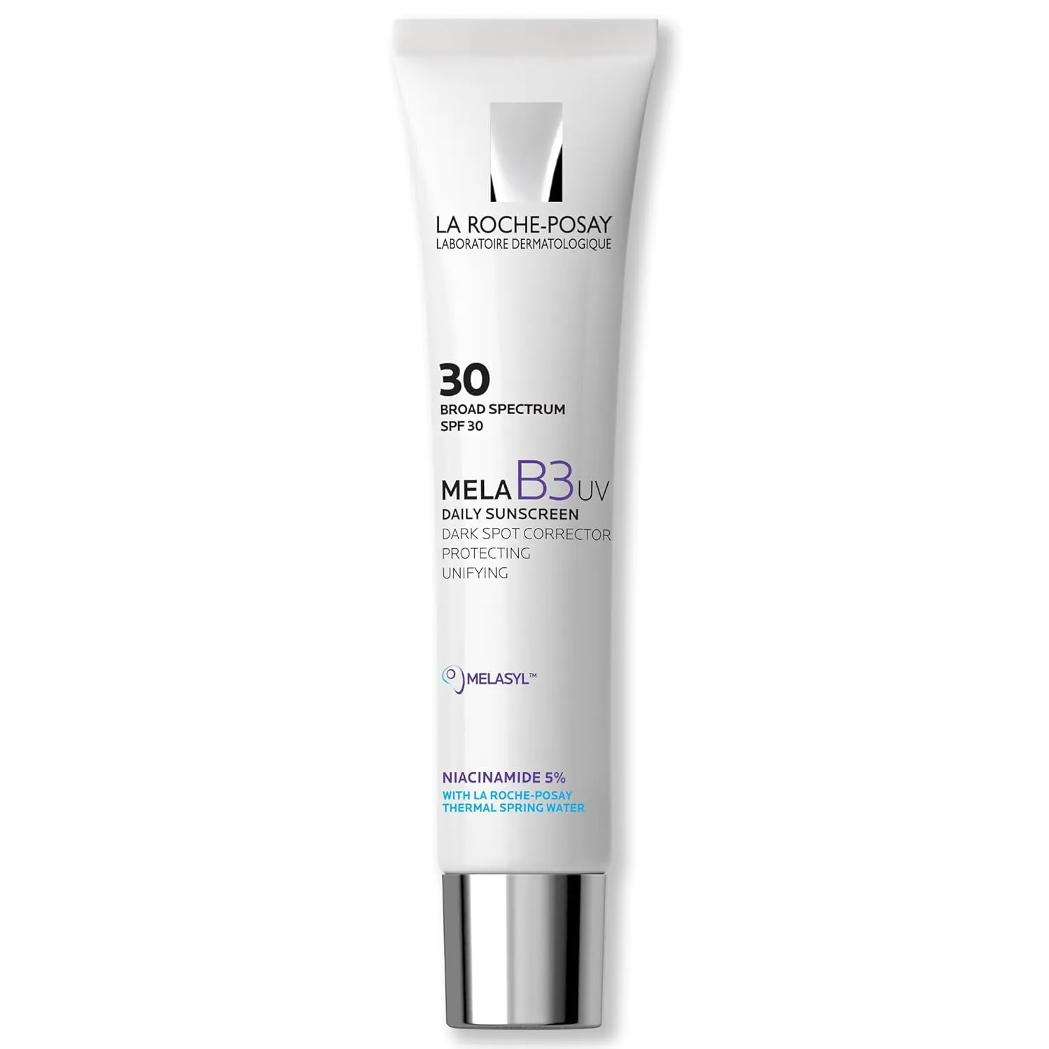 La Roche-Posay Mela B3 UV Daily Sunscreen, Face Moisturizer With SPF 30   Anti-Aging Melasyl   5% Niacinamide, Helps Correct & Protect From Sun Damage, Face Sunscreen With No White Cast, 40ML