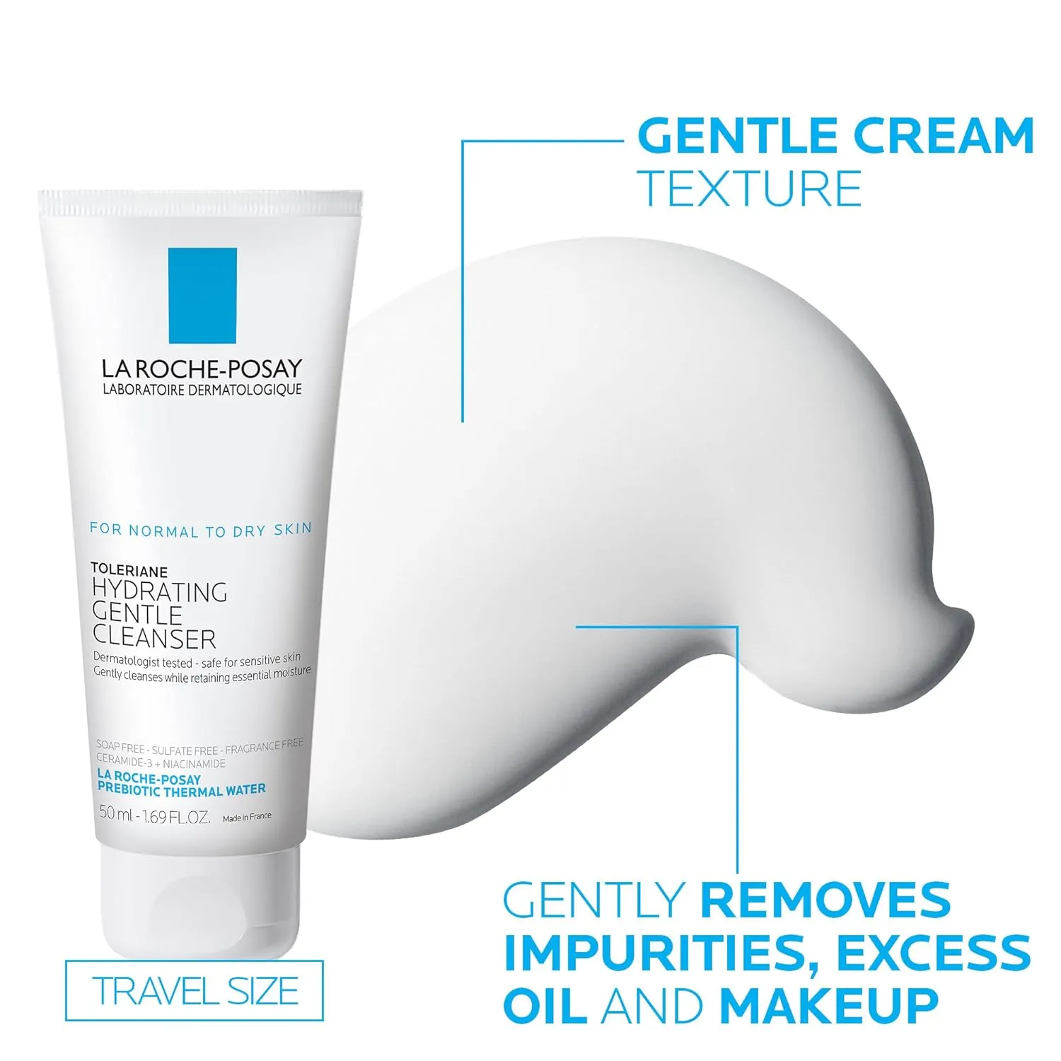 La Roche Posay Toleriane Double Repair Face Moisturizer, Daily Moisturizer Face Cream with Ceramide and Niacinamide for All Skin Types, Oil Free, Fragrance Free