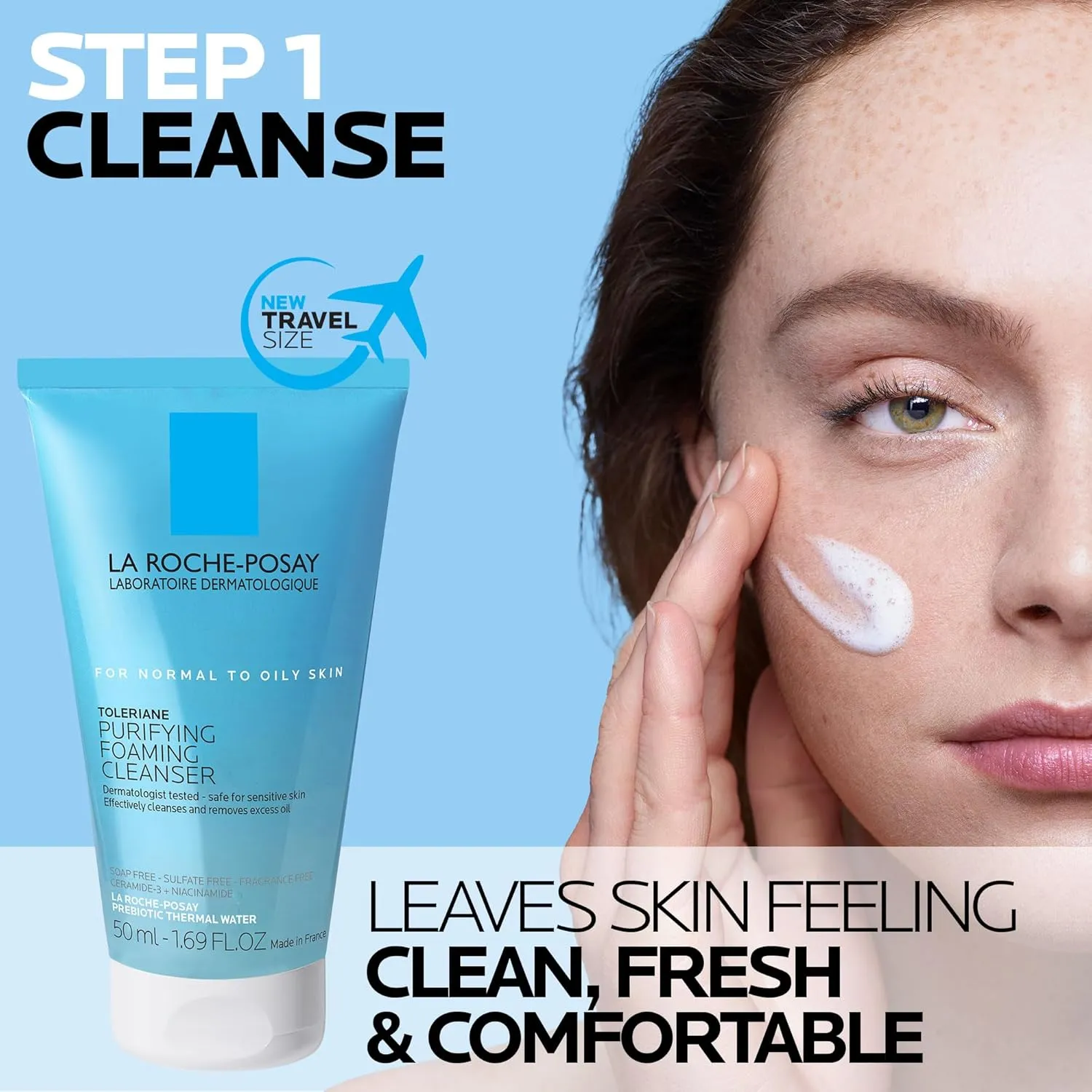 La Roche Posay Toleriane Double Repair Face Moisturizer, Daily Moisturizer Face Cream with Ceramide and Niacinamide for All Skin Types, Oil Free, Fragrance Free