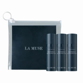 LA MUSE Homme Daily All-in-One Moisturizer for Men(0.34 fl oz*3ea) | Niacinamide Reduces Fine Lines | Hydrates, Glow Men's Facial Lotion | Lightweight, Non-Greasy After-Shave Lotion for Sensitive Skin