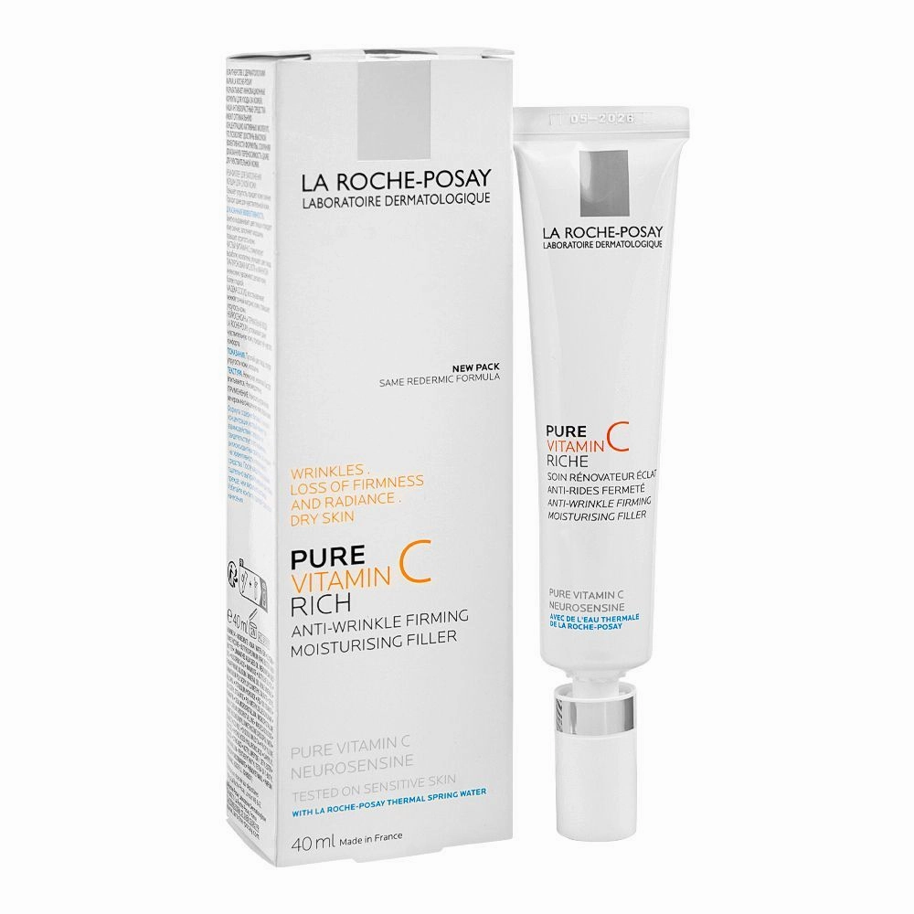 La Roche-Posay Pure Vitamin-C Anti-Aging Face Cream and Firming Moisturizer Filler, For Normal, Combination Skin, 40ml