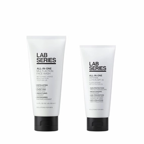 Lab Series Men's Daily Skin Care Set - All-In-One Duo – Face Wash & Face Moisturizer with SPF 35