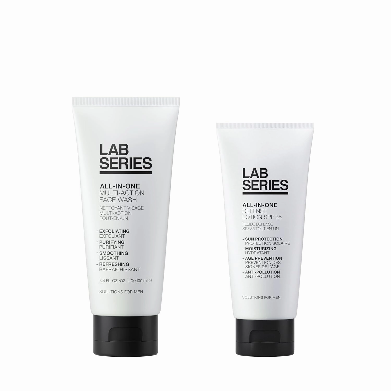 Lab Series Men's Daily Skin Care Set - All-In-One Duo – Face Wash & Face Moisturizer with SPF 35