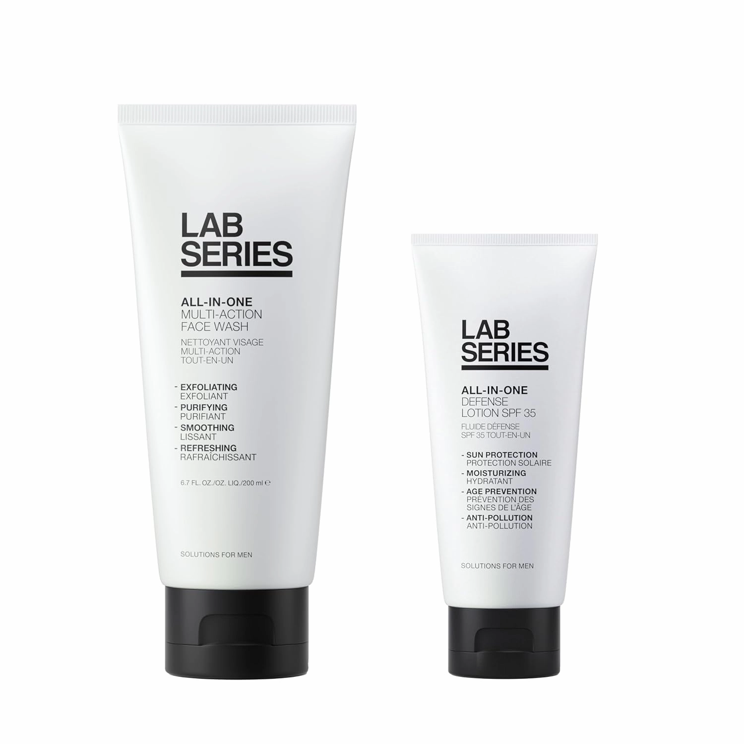 Lab Series Men's Daily Skin Care Set - All-In-One Duo – Face Wash & Face Moisturizer with SPF 35