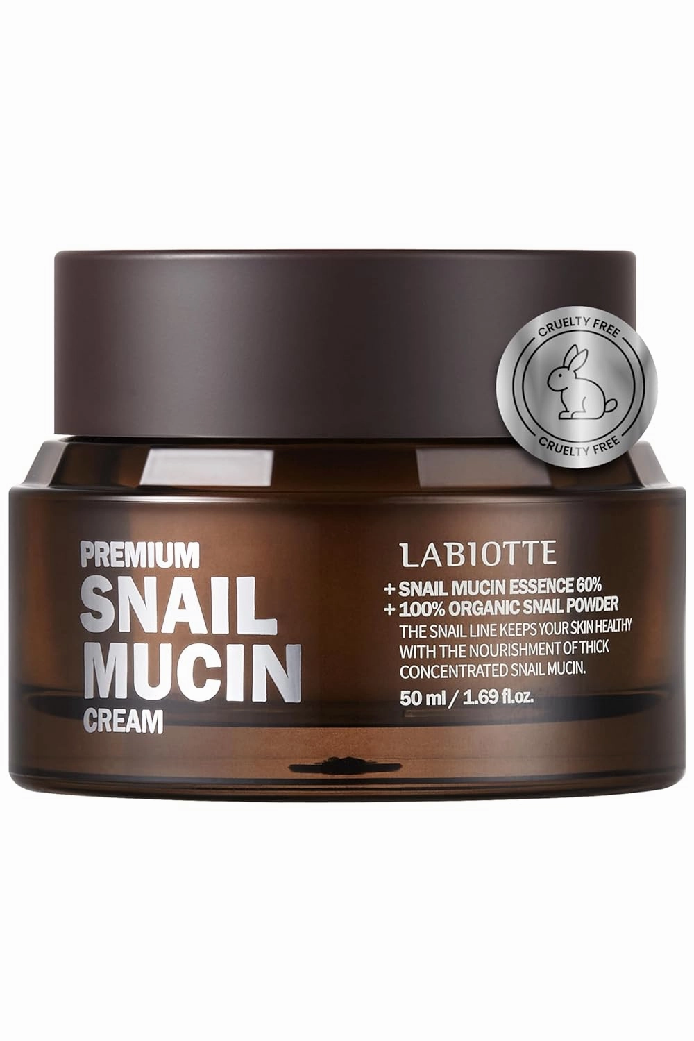 LABIOTTE Premium Snail Mucin Cream | Korean Skin Care Moisturizer Face Cream for Women & Men w/ 60% Snail Mucin Essence | Hypoallergenic Face Moisturizer | Hydrating Moisturizer (1.69 fl oz)