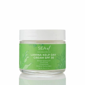Lamina Kelp Day Cream 30 SPF, Broad Spectrum, UVA/UVB, Unscented, Mineral Sunscreen, Ocean and Kelp Friendly 2.1 oz/59 g