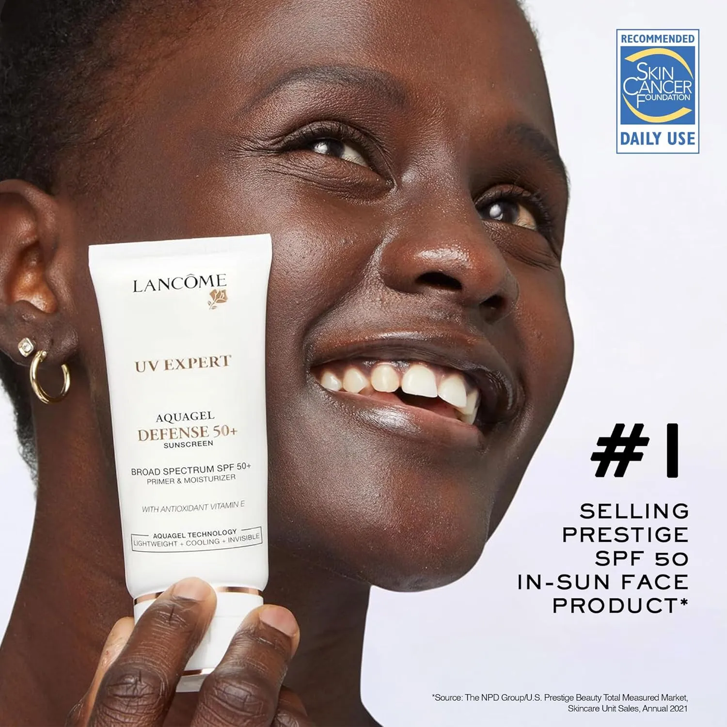 Lancôme UV Expert Primer & Face Moisturizer With SPF 50 - Prep, Hydration & Face Sunscreen Protection - With Vitamin E & Moringa Seed Extract