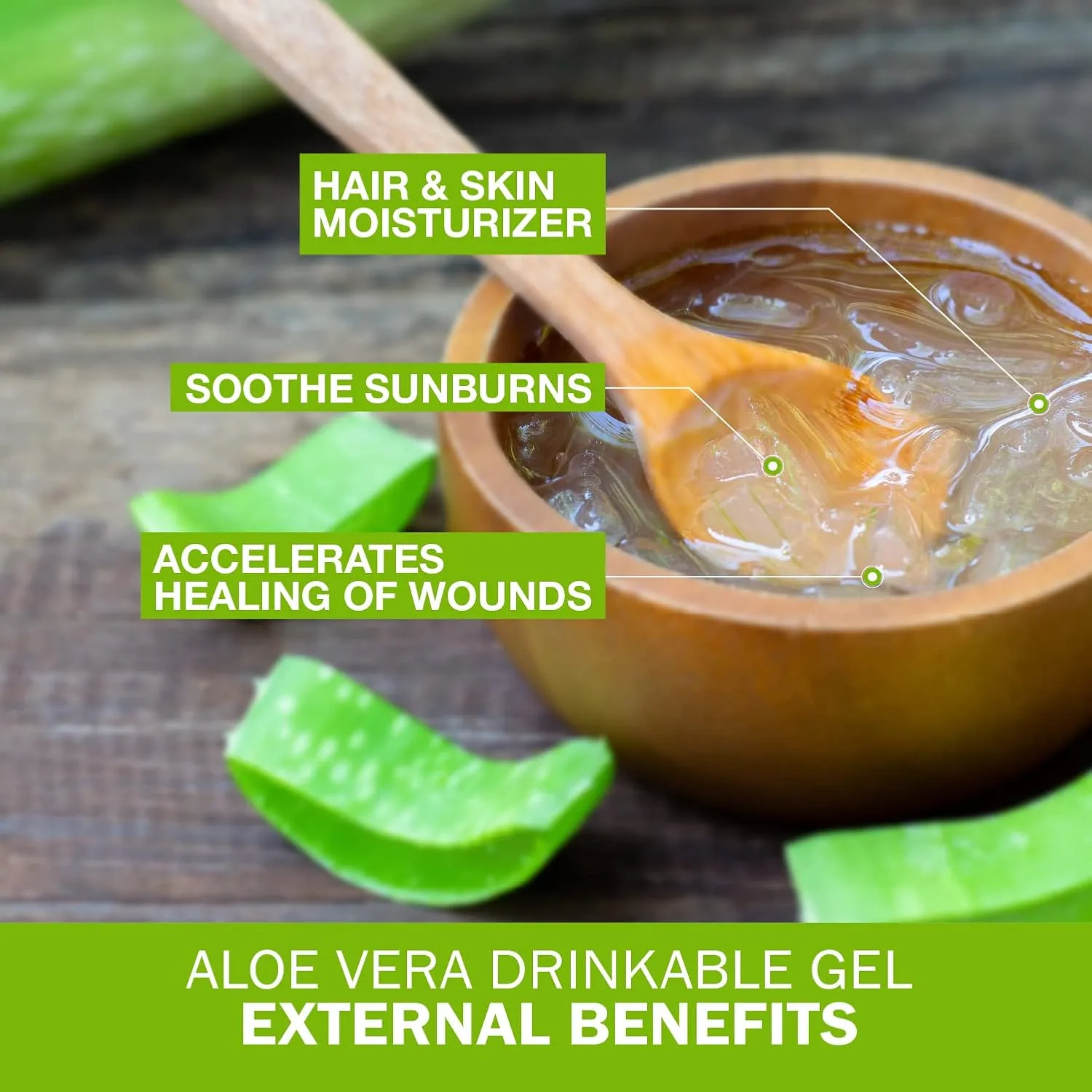 Land Art Pure Aloe Vera Drinkable Gel Unflavored - Cold-Processed Inner Filet - from Organic Fresh Leaves from Texas - for Heartburn Relief - Acid Reflux - 64 fl oz