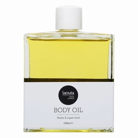 LAOUTA Daily Hydration Body Oil – Greek Sage for Radiant Skin – Formulated w/Nourishing Natural Oils: Olive, Almond & Apricot – Hydrating/Luxury Body Oil (3.38 Fl oz)