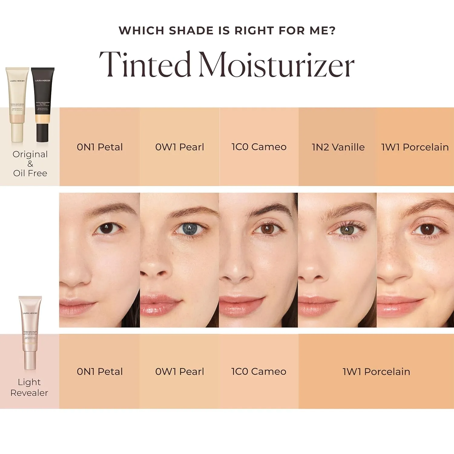 Laura Mercier Tinted Moisturizer Light Revealer Natural Skin Illuminator with SPF 25: All Day Hydration, Ultra-Sheer Coverage, Luminous & Radiant Finish, Skin Tint