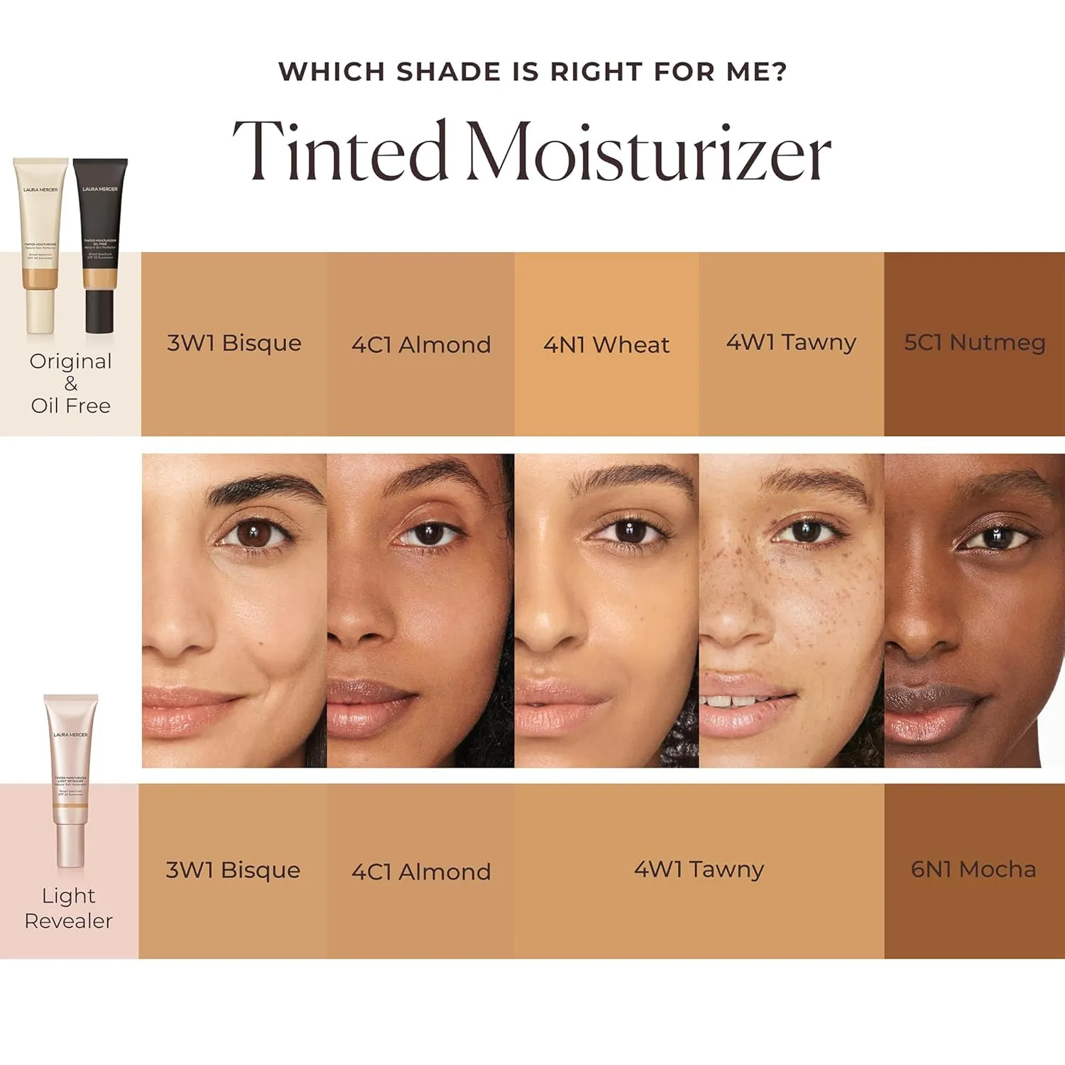 Laura Mercier Tinted Moisturizer Light Revealer Natural Skin Illuminator with SPF 25: All Day Hydration, Ultra-Sheer Coverage, Luminous & Radiant Finish, Skin Tint