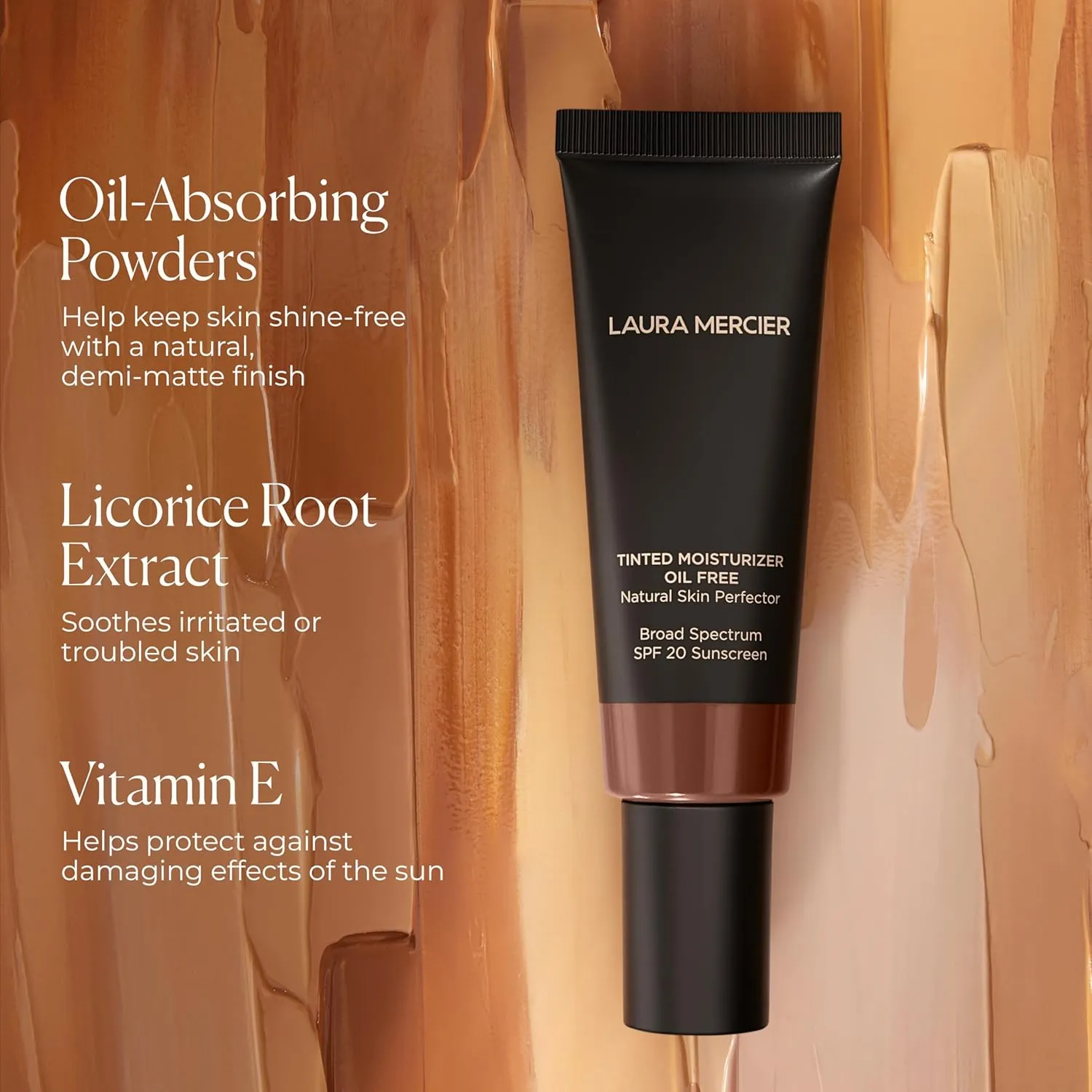 Laura Mercier Tinted Moisturizer Oil Free Natural Skin Perfector with SPF 20: All Day Shine Control, Sheer Coverage, Blurred Matte Finish, For Oily Skin, Skin Tint