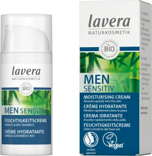 Lavera Natural Daily Moisturizer For Men, Anti-Aging anti Anti-Wrinkle, Long Lasting Moisturization - Sensitive Skin (30ml/1oz)