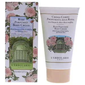L'Erbolario Body Cream – Moisturizing Body Butter with Marsh Mallow and Provence Rose – Nourishing Skin Care with Floral Amber Scent – Rose - 5.1 oz