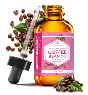 Leven Rose Coffee Bean Oil 1 oz - 100% Natural Cold Pressed Oil - Unrefined Coffee Oil for Skin and Hair