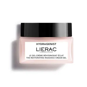 Lierac Hydragenist Rehydrating Radiance Cream-Gel - Natural Hyaluronic Acid & Rehydrating Ferment, Vegan Face Moisturizer for Women, Recomended from Normal to Sensitive Skin, 50ml