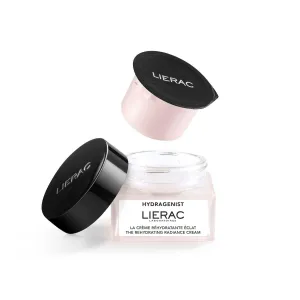 LIERAC Hydragenist - Rehydrating Radiance Cream Refill - Natural Hydrating Face Moisturizer for Women with Hyaluronic Acid & Rehydrating Ferment, Recomended for All Types of Skin, 50 ml