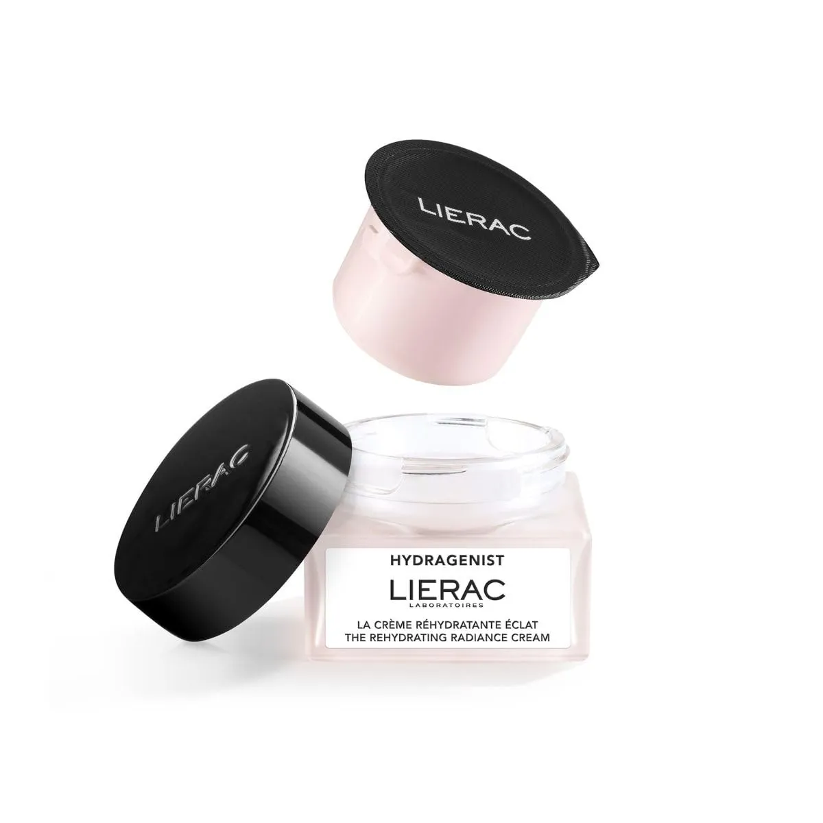 LIERAC Hydragenist - Rehydrating Radiance Cream Refill - Natural Hydrating Face Moisturizer for Women with Hyaluronic Acid & Rehydrating Ferment, Recomended for All Types of Skin, 50 ml