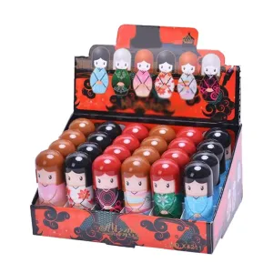 Lip Balm Doll Shaped 24 Lips Repair Moisturizer for Remove Dead Skin Nourishing (1 Box) Lipstick
