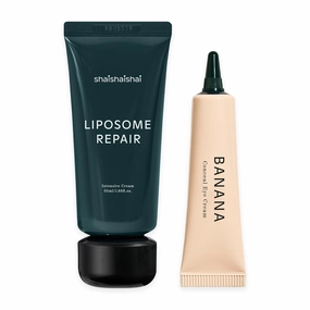 LIPOSOME REPAIR MILKY Cream & BANANA Conceal Cream, Hydrating Face Moisturizer, Lightweight, Non-Greasy Formula, Korean Skin Care