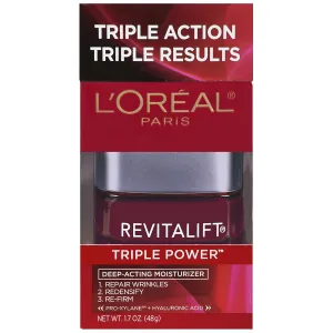 L'Oreal Paris RevitaLift Triple Power Deep-Acting Moisturizer for All Skin Types, 1.7 Ounce