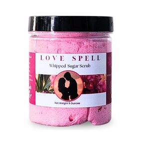 Love Spell Whipped Sugar Scrub Soap 5 oz, Balance and Relaxation