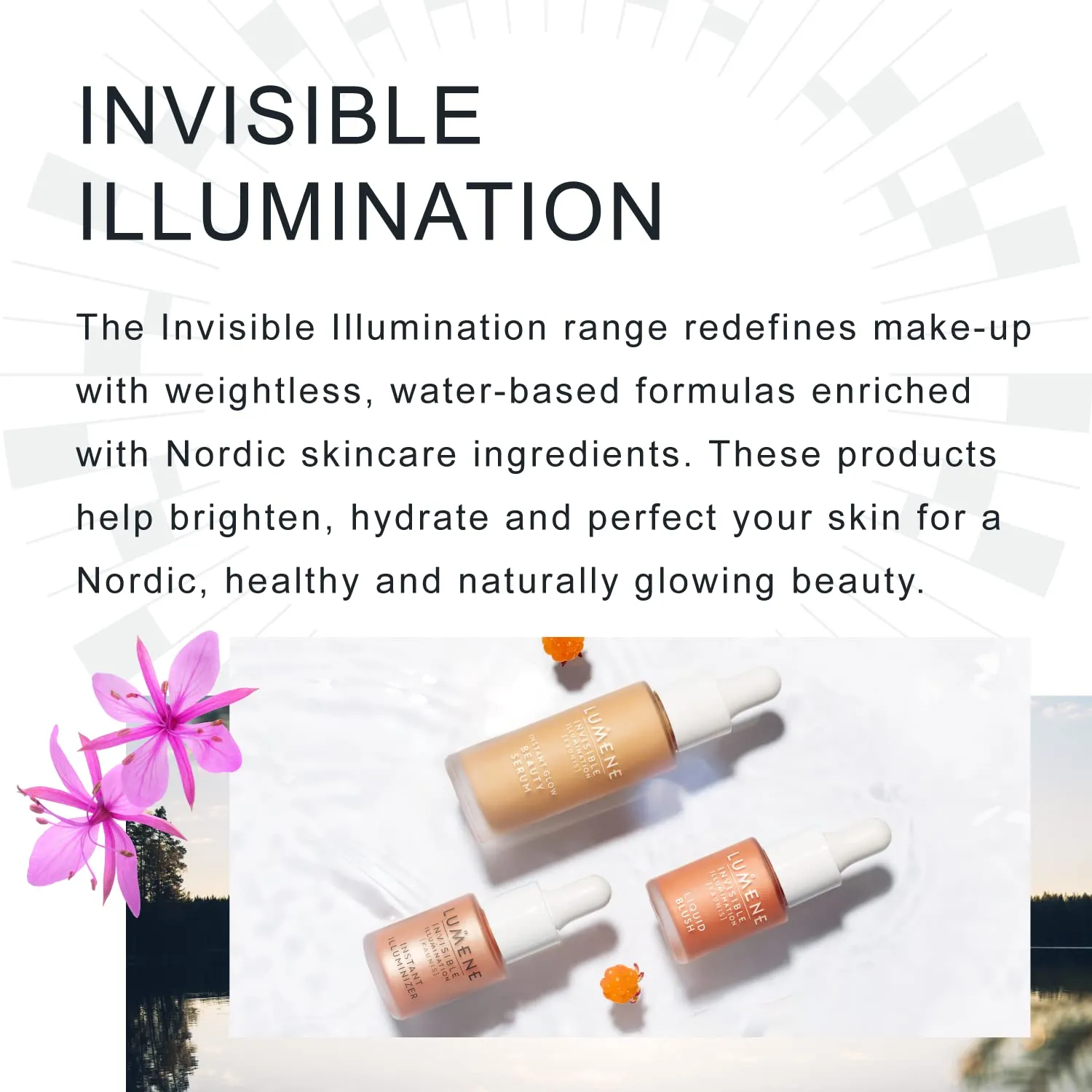 Lumene Invisible Illumination Instant Beauty Glow Serum - Sheer-Coverage Face Makeup   Brightening Serum - Infused with Nordic Algae and Vitamin E for Instant Radiance - Universal Light (30ml)