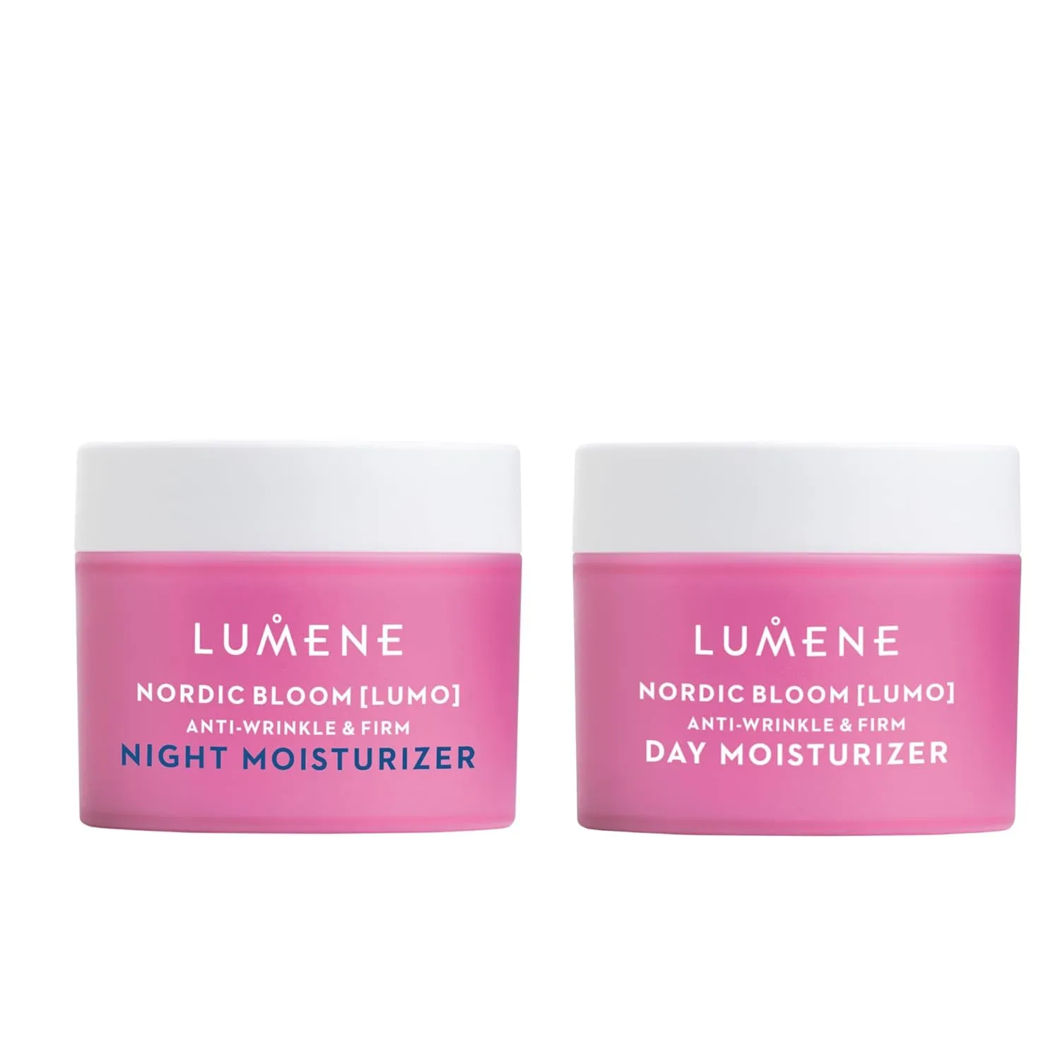 Lumene Nordic Bloom [Lumo] Anti-Wrinkle & Firm Duo - Day Moisturizer (1.7 oz)   Night Moisturizer (1.7 oz) - Pre-Retinol Complex & Lingonberry Extract for Radiant, Smooth Skin