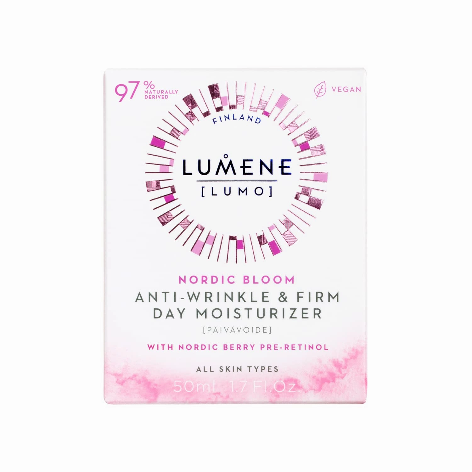 Lumene [Lumo Nordic Bloom Anti-Wrinkle   Firming Daily Face Moisturizer - Anti Aging Cream for Visibly Firm, Radiant & Smooth Skin - Formulated with Pre-Retinol Complex   Lingonberry Extract (50ml)