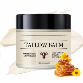 Luminence Tallow Balm, Organic Grass Fed Beef Tallow and Honey Cream, Natural Hydrating Soothing Beef Tallow Moisturizer for Skin (1)