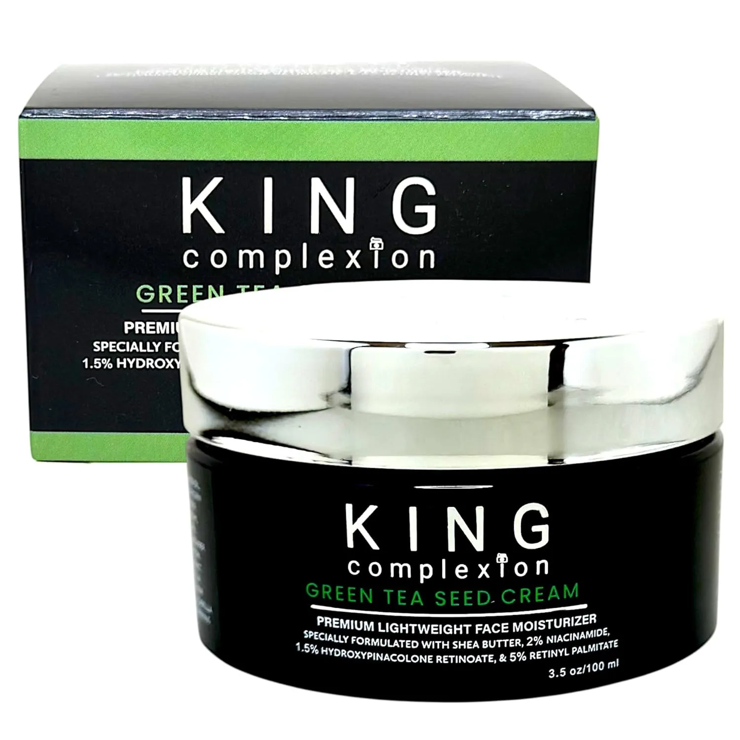 Luxury Men’s Skin Care Face Moisturizer with Retinol – Organic, Anti Aging Face Cream, Facial Moisturizer, Shea Butter, Green Tea, Non Greasy, Black Owned, Retinol Cream for Face (3.5 oz)