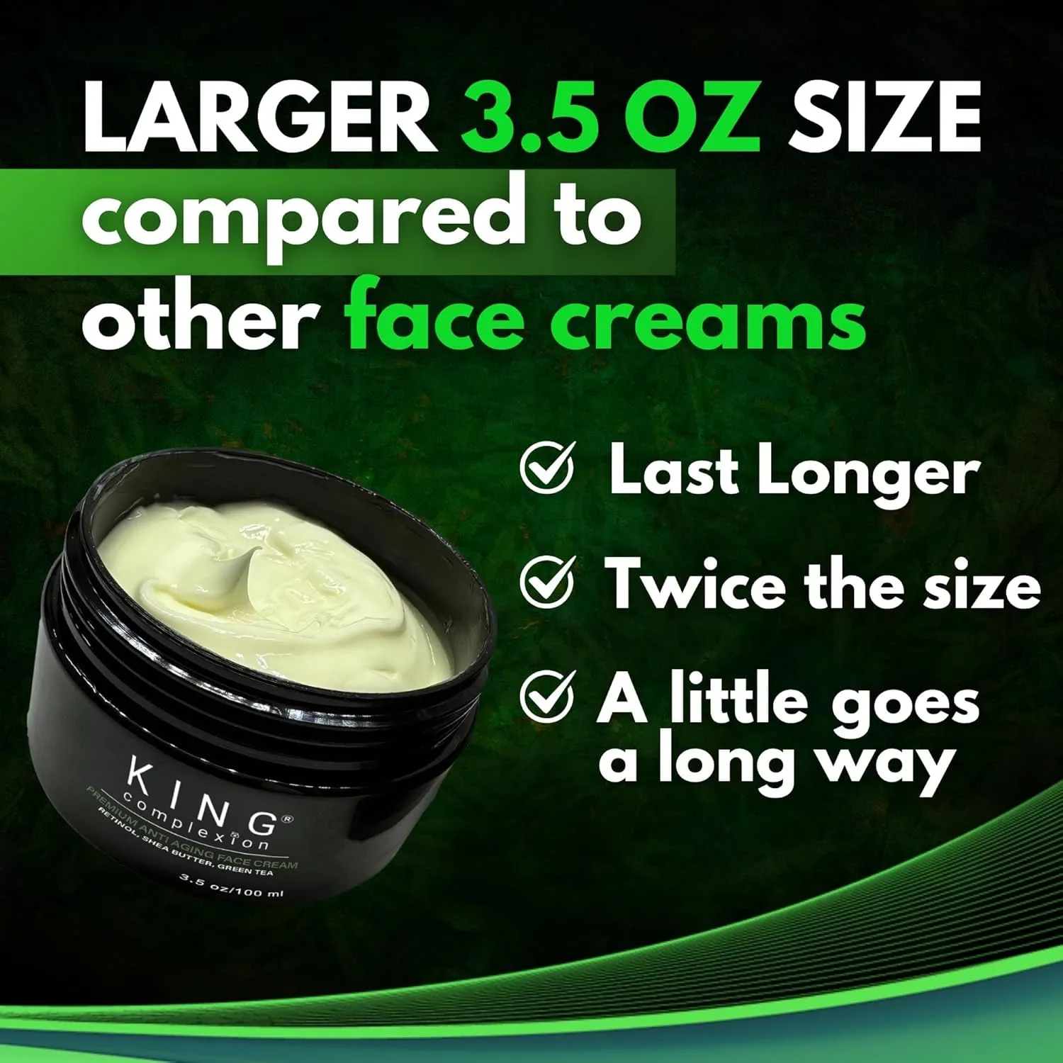 Luxury Men’s Skin Care Face Moisturizer with Retinol – Organic, Anti Aging Face Cream, Facial Moisturizer, Shea Butter, Green Tea, Non Greasy, Black Owned, Retinol Cream for Face (3.5 oz)