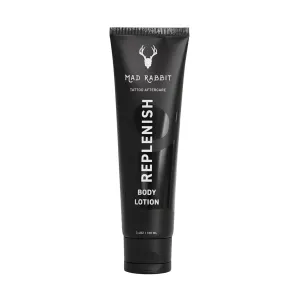 Mad Rabbit Replenish Tattoo Body Lotion - Fragrance-Free Lotion, Non-Greasy & Silicone-Free, Clean Ingredients, Lightweight for Daily Use (3.4 Fl Oz)