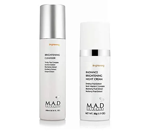 M.A.D Skincare Brightening Duo Set - Brightening Cleanser - Radiance Brightening Night Cream