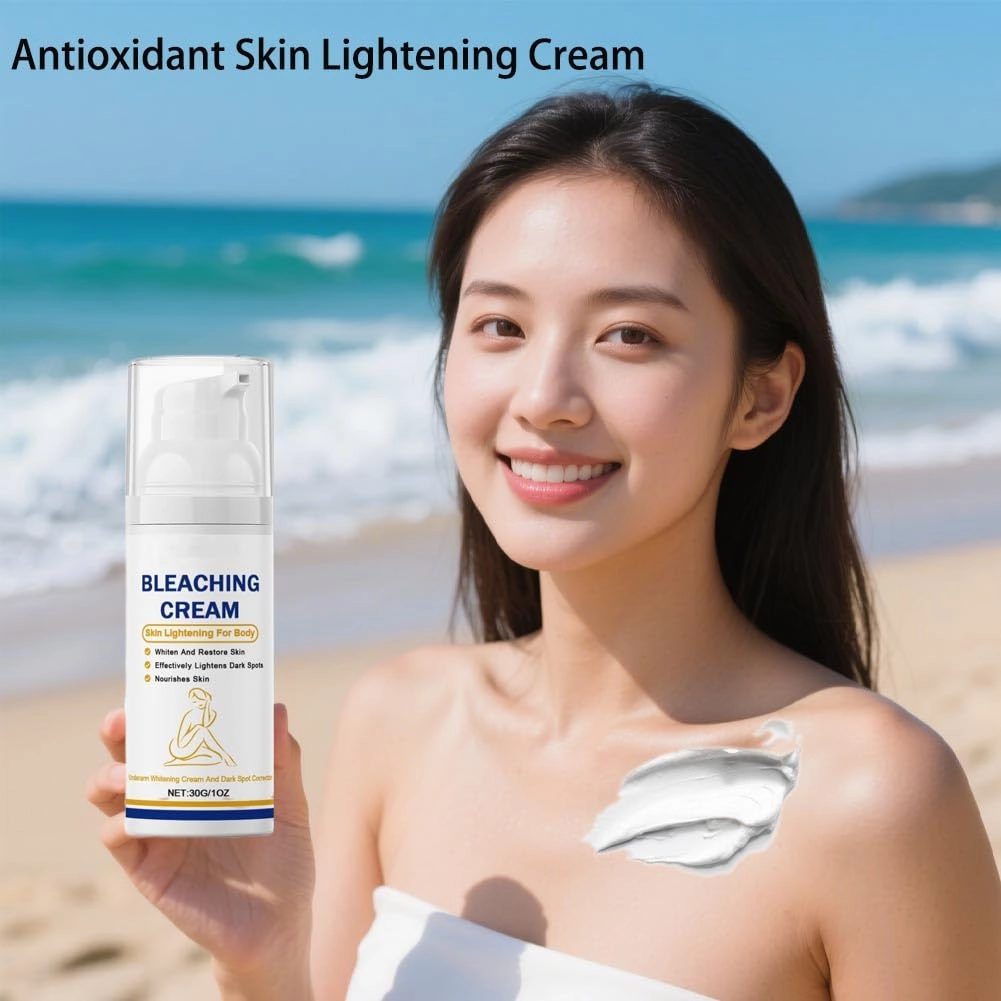 Mad White Underarm Cream, VC Antioxidant Skin Lightening Cream, Summer Whiten Moisturizer Lotion For Dark Underarms, Knees, Elbows & Bikini Line Intimate Areas (2)