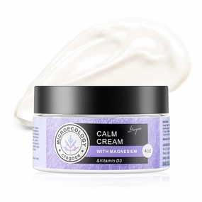 Magnesium Moisturizing Cream,Calms and Soothes Skin,Body and Face Moisturizer for Dry Skin,Body cream with Magnesium and Vitamin D3,Fragrance Free,Natural Safety,4 Ounce