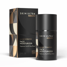 MANSCAPED® Skin Ultra™ Face Moisturizer - Men's Daily Hydrating Skincare Lotion Infused with Hyaluronic Acid, Vitamin E & Shea Butter, Non-Greasy, Fast Absorbing, 2 fl oz