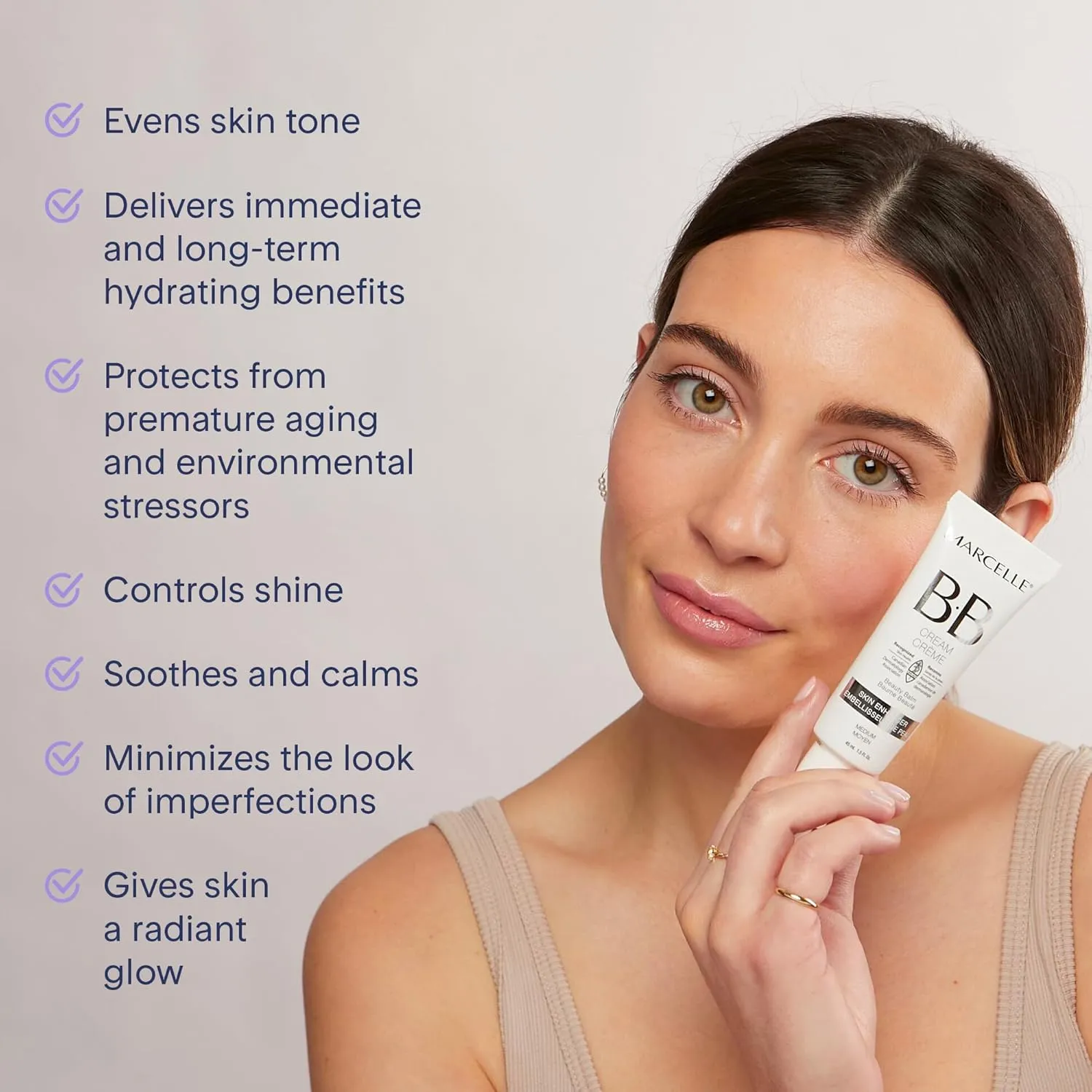 Marcelle BB Cream Beauty Balm, Medium, Hypoallergenic and Fragrance-Free, 1;5 Ounces