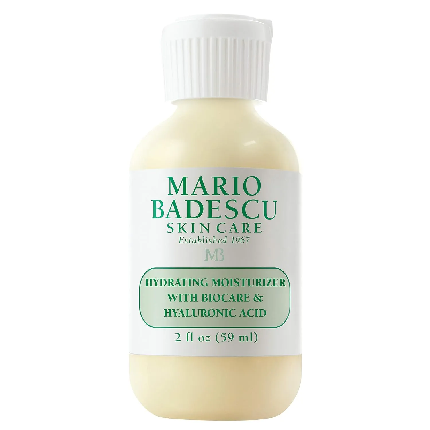 Mario Badescu Hydrating Moisturizer with Biocare & Hyaluronic Acid for Dry and Sensitive Skin |Moisturizer that Hydrates and Fights Aging |Formulated with Collagen & Hyaluronic Acid| 2 FL OZ