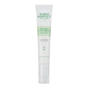 Mario Badescu Mineral Sunscreen SPF 30 for All Skin Types | Reef Safe, Oil-free Moisturizer Formulated with Zinc Oxide, Hyaluronic Acid & Antioxidants | 1.5 Fl Oz