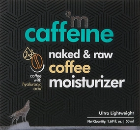 mCaffeine Naked and Raw Coffee Moisturizer - 48-Hour Face Cream Controls Excess Oil - Gel-Based Lotion Instant Moisture - Hyaluronic Acid - 1.69 oz (Pack of 2)