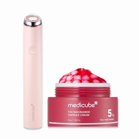 medicube Everyday Easy Glow Duo for After Spot Care Use - Mini Booster Pro Pink and TXA Capsule Cream | Tranexamic Acid and Niacinamide for Pore Care, Hydration & Soothing | Portable and Easy Skincare