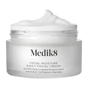 Medik8 Total Moisture Daily Facial Cream - Hydrating Peptide Face Moisturizer with Hyaluronic Acid - Plumps Skin - Supports Skin Barrier - 1.6 oz